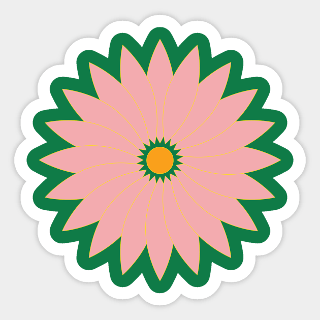 Pink Floral Sticker by Canvas Creations